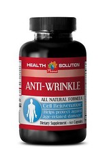 Hyaluronic acid powder – ANTI WRINKLE NATURAL FORMULA – 1 Bottle, 60 Capsules
