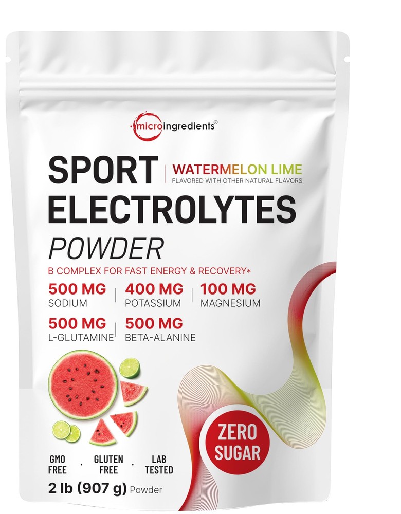 Micro Ingredients Electrolytes Powder, 2 lbs | 90 Servings | Sugar Free Workout