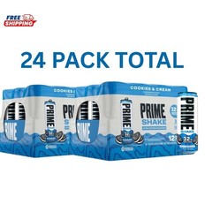 PRIME 32g Protein Shake Cookies & Cream, 11 fl. oz., 24 Pack | Free Shipping