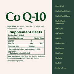 Co-Q10 Softgels for Cardiovascular & Energy Production Support (80ct)