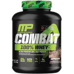 MusclePharm Combat 100% Whey Protein Powder – 5 lb, 70 Servings, Cappuccino