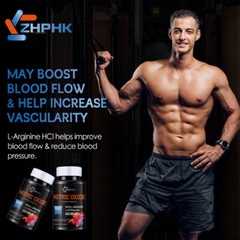 Nitric Oxide Booster Cap Supplement w/ L-Arginine Premium Workout Muscle Capsule