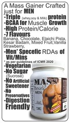 Develo Serious Muscle mass gainer protein original gym supplement for men- 500gm