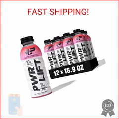 Whey Protein Water Sports Drink by PWR LIFT | Berry Strawberry | Keto, Vitamin B