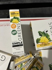 4-BOX LOT (40 PACKETS ) CLEAN SIMPLE EATS Super Greens Powder Tropical Drink
