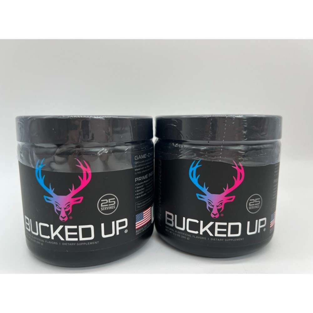 Bucked Up Pre-Workout Powder Miami Vice Flavor, 25 Servings Exp 11/26 Lot of 2