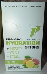 60 Drink Sticks 1st Phorm Hydration Sticks Citrus Exp: 7/27 Ultra Performance