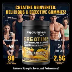 Creatine Monohydrate Gummies, NSF Certified, 5g Dose for Men & Women to Suppo…