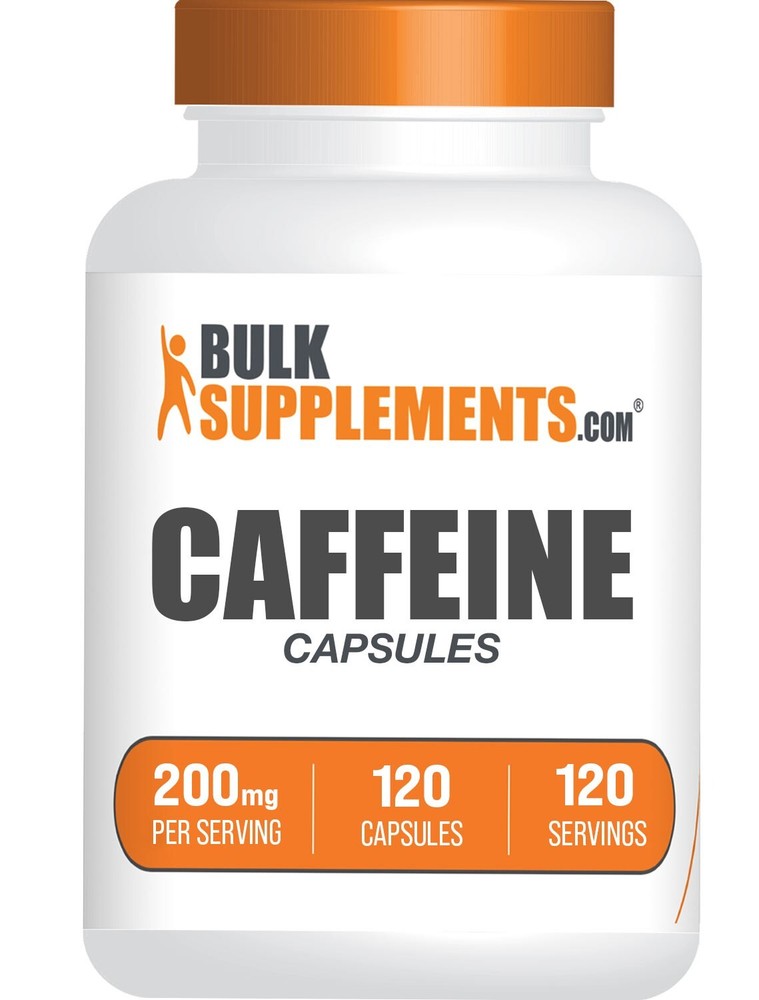 BulkSupplements Caffeine Capsules (200 mg) 120ct – 200mg Per Serving