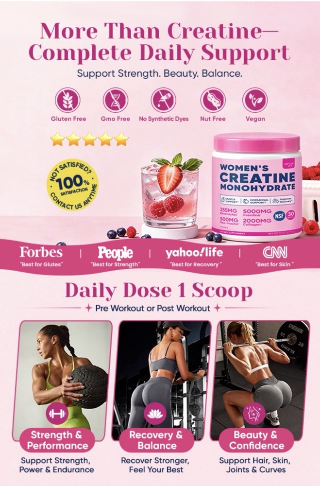 Creatine Monohydrate Women’s and Electrolytes