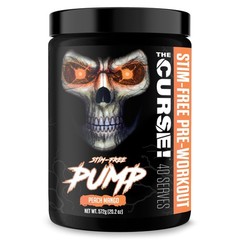 JNX Sports The Curse! Pump – Stim-Free Pre-Workout | Peach Mango 40 Serves