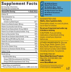 Mens Multivitamin Supplement Gummies w/ Omega 3s & B Vitamins(80ct)