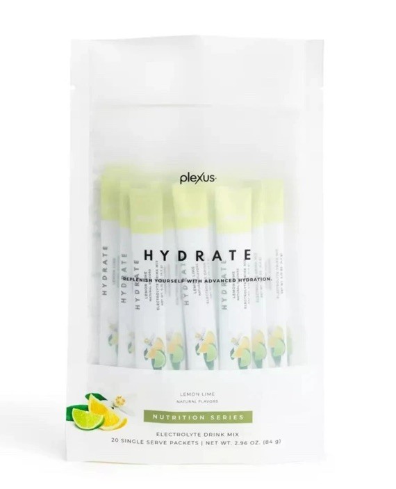 Plexus Hydrate Electrolyte Drink Mix Lemon Lime 20 Packs Ex.5/26