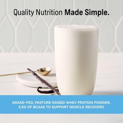Rise Grass-Fed Whey Protein Vanilla – 25g Protein, No Artificial Ingredients, 2.