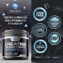 Creatine Monohydrate 5000Mg per Serving – Pure Micronized Creatine Powder Supple