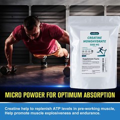 Creatine Monohydrate Powder 1000g NON-GMO 100% Pure Creatine Powder 200 Servings