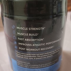 Venture Pal Creatine Monohydrate Powder Unflavored 10.6 oz Vegan Non GMO 5g Dose