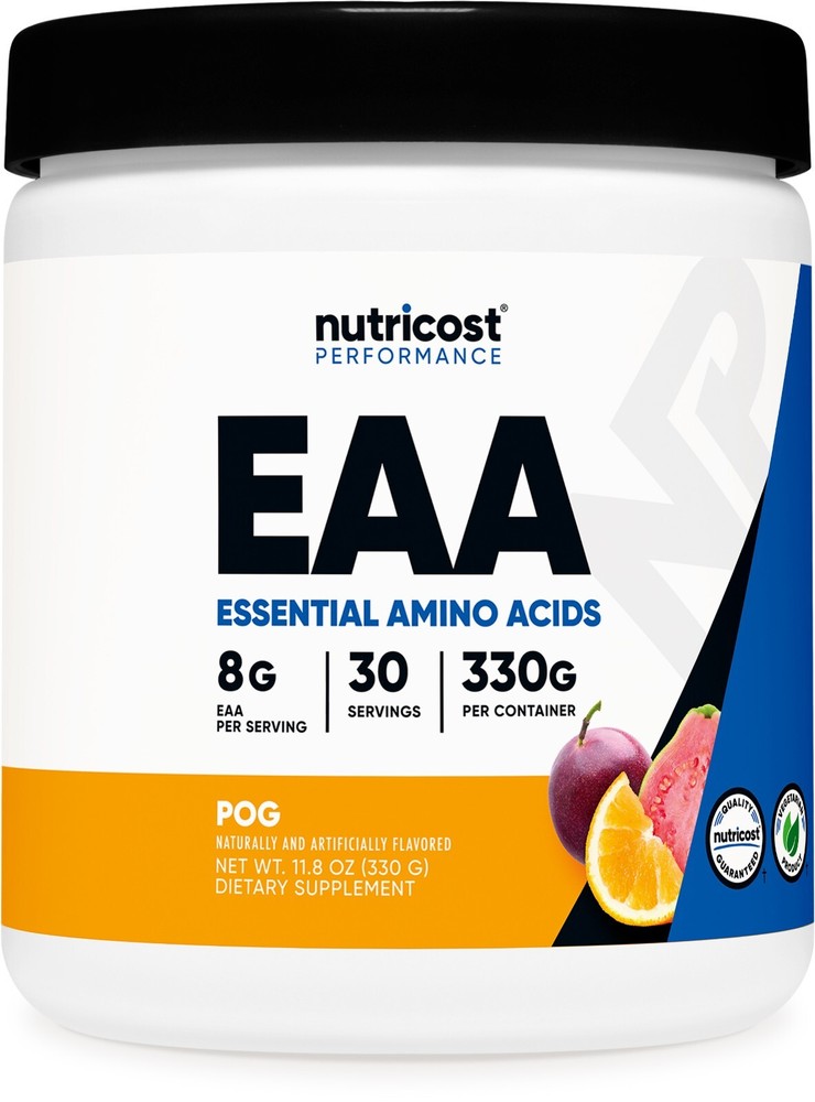 Nutricost EAA Powder 30 Servings – POG Flavor – Essential Amino Acids