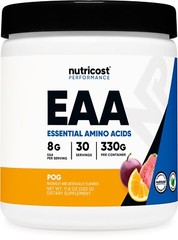 Nutricost EAA Powder 30 Servings – POG Flavor – Essential Amino Acids