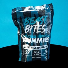 Creatine Infused Gummies Beast by Bites – Blue Raspberry (150 Servings)