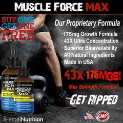 Body Building Supplement Muscle Force Max 2 Bottle Pack 175mg Growth Formula