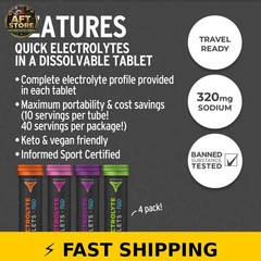 Fluid Tactical 40 Count Effervescent Electrolyte Tablets Variety Pack