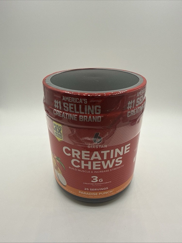 Six Star Creatine Chews Paradise Punch | 3g Pure Creatine Monohydrate per…
