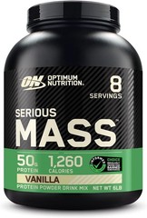 Vanilla Serious Mass Protein Powder – 6lb Weight Gainer with Creatine & Vitamins