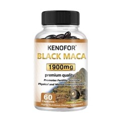 Organic Black Maca Supplement Capsules Supports Stamina & Fertility Men’s Health
