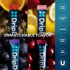 32 Servings DripDrop Hydration Juicy Variety Pack Electrolyte Drink Mix Single-S