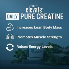 Vitality elevate Creatine Monohydrate Powder Unflavored 175 g (6.17 oz)
