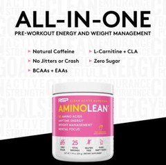RSP Nutrition AminoLean Energy Pre Workout Powder 5g Vegan Amino Acids Exp 03/27