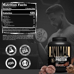 Animal Whey Isolate Protein Powder – Loaded 4 Pound (Pack of 1), Chocolate