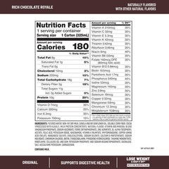 SlimFast Meal Replacement Shake, Rich Chocolate Royale, No Added Sugar, 12-Pack