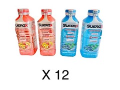 SueroX Zero Sugar Electrolyte Drink for Hydration and Recovery 21 Oz 12 Bottles