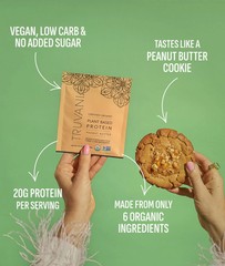 Truvani Organic Plant-Based Peanut Butter Protein Powder, 23.1 oz