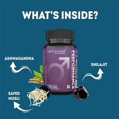 Performance Capsule Testosterone Booster Safed Musli Ashwagandha 60 Capsules