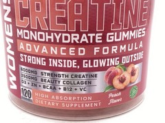 Cnthdi Creatine Monohydrate Gummies Peach Gluten-Free Soy-Free 6000mg 120 Ct