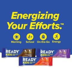 Ready Kids Protein Bars 6G Protein 4G Fiber 8G Whole Grains Per Bar Chocolate
