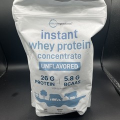 Micro Ingredients Instant Whey Protein Concentrate Unflavored 2lbs Exp. 12/27