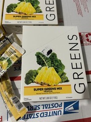 4-BOX LOT (40 PACKETS ) CLEAN SIMPLE EATS Super Greens Powder Tropical Drink