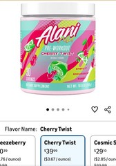 Alani Nu Pre-Workouts, Cherry Twist 🍒 2 Tubs ,30 Servings, 200mg Caffeine.