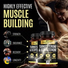 Turkesterone 1200mg Ultra High Strength Supports Energy, Performance, 120 Caps
