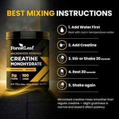 ForestLeaf Micronized Creatine Monohydrate Powder 2 PACK Muscle Growth Strength