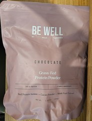 Be Well Chocolate Grass-Fed Protein Powder, 1.87lbs, Exp:08/27