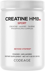 Codeage Creatine HMB+ Sport Unflavored, 11.32 oz (321 g) Taurine D3 7/2028
