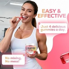 Creatine Gummies, Creatine Monohydrate Gummies for Men & Women with Collagen, BC