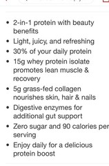 Bloom Clear Protein Strawberry Watermelon 8.71oz 10 servings Exp 10/27