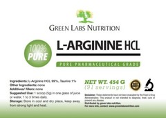L-ARGININE HCL Powder Erection Fertility Muscle Regeneration Blood Pressure