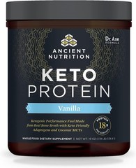 Ancient Nutrition Keto Protein Vanilla 19oz NEW